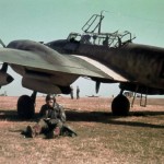 Німецький пілот Мессершмітта Bf. 110C-5 на аеродромі. Сталіно (нині - Донецьк). Весна 1942